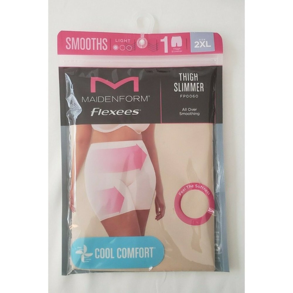 Maidenform Women's Smooths Flexees 1-Pair Thigh Slimmer Light 2XL Beige